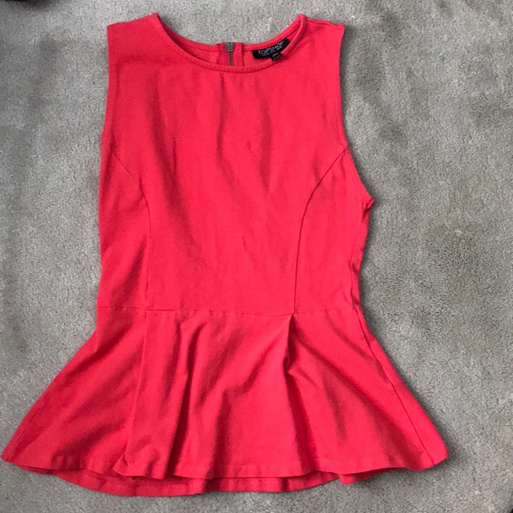 Pink peplum shirt
